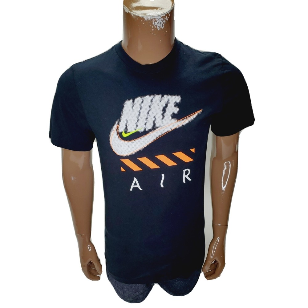 Nike Air Mens Graphic T-Shirt Black Short Sleeve Crew Neck Size Small